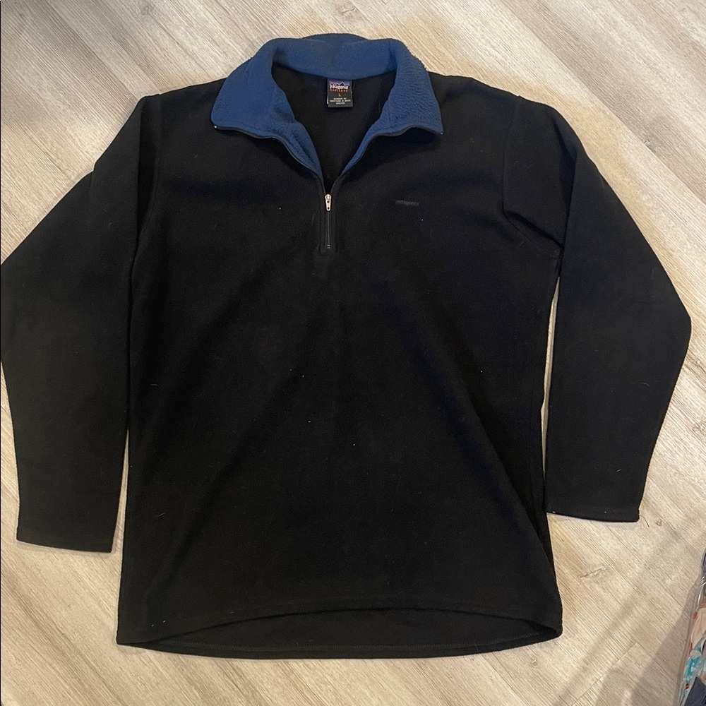 Patagonia Capilene Fleece in Blue and Black Vintage Size Large